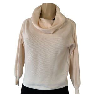 Zara sweater Ivory Cowl Neck Knit Sweater Size small women’s